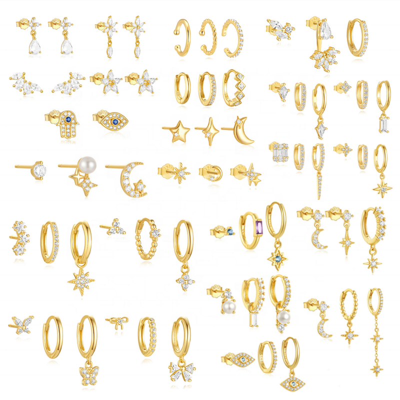 Clip on Earrings - Gold Plated Non Pierced Factory