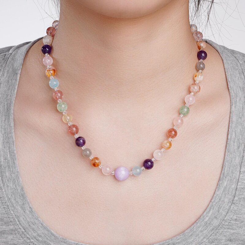 Crystal Necklace - Bohemian Quartz Colorful