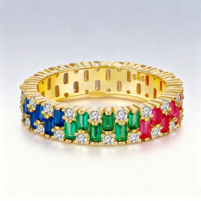 Eternity Ring - Rhodium Plated 925 Silver Factory