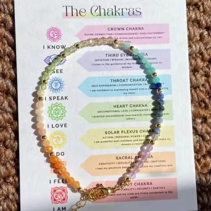 Crystal Bracelet - 7 Chakras Quartz Healing