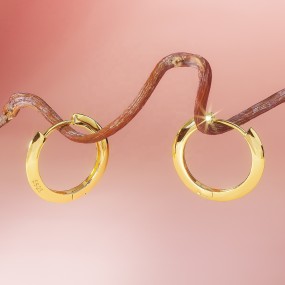 Hoop Earrings - Minimalist Dainty 18K Gold