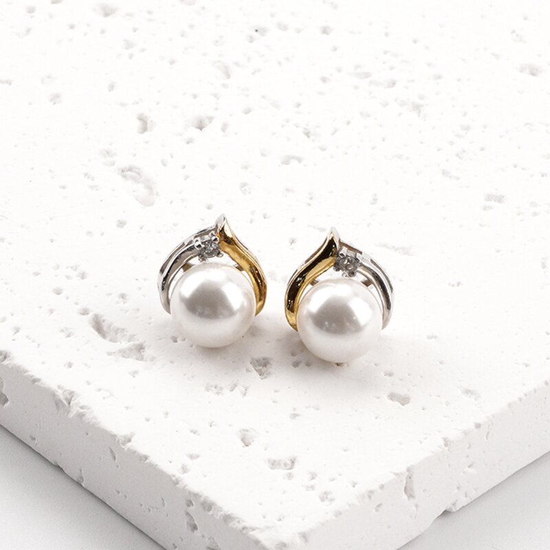Pearl Stud Earrings - 925 Sterling Silver Fine
