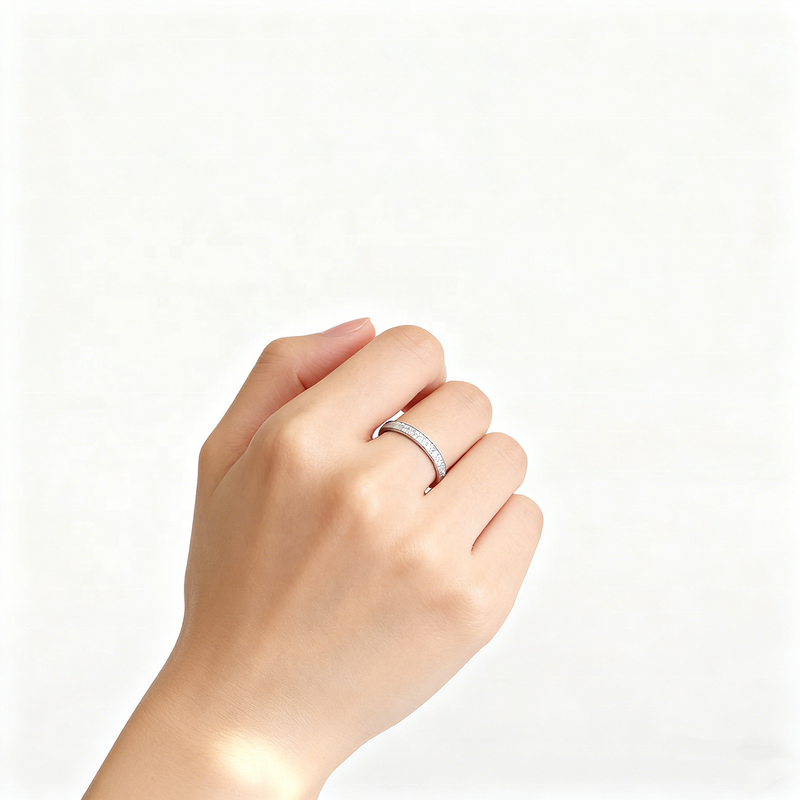 Moissanite Ring - Iced Out Full Eternity Factory