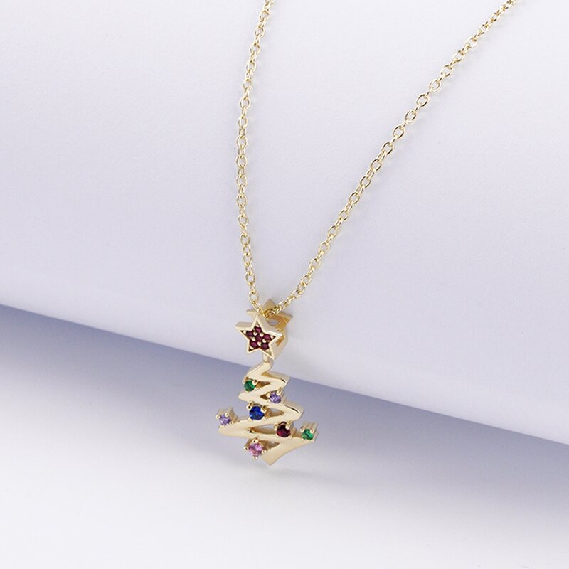 Christmas Jewelry Set - Handmade Colorful Zircon