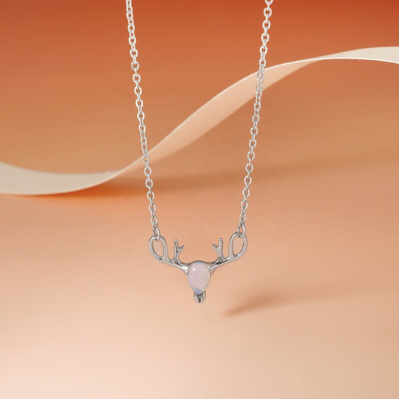 Antler Pendant Necklace - Trendy Animal Design