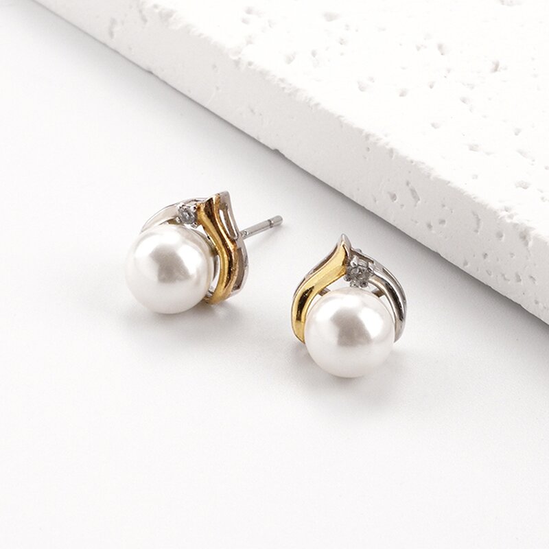 Pearl Stud Earrings - 925 Sterling Silver Fine