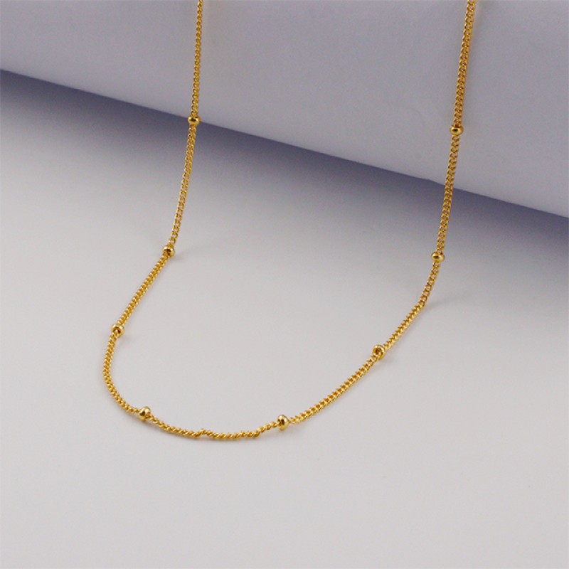 Collarbone Chain - Stacked Diamond Gold Electroplated