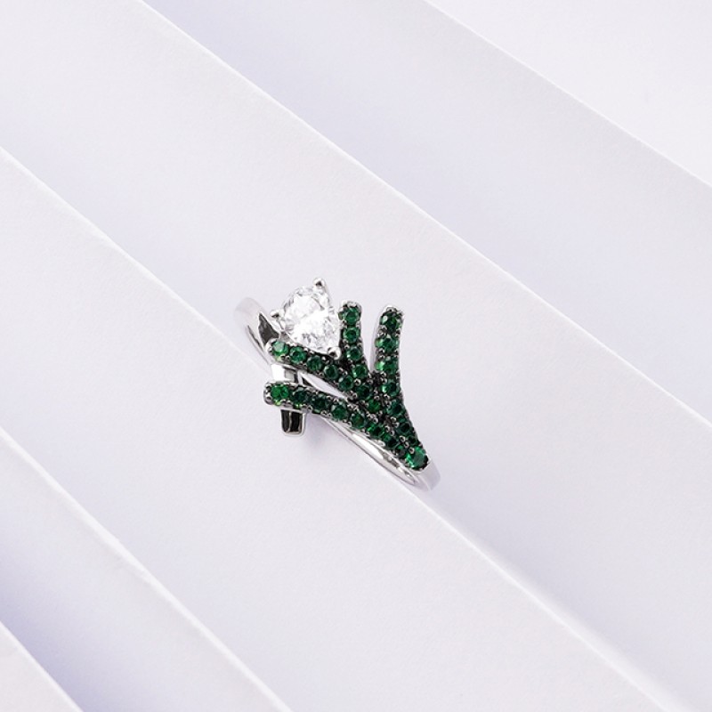 Leaf Jewelry Set - Full Cz Pave Summer New