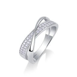 X Shape Band Ring - Hip Hop Full Moissanite