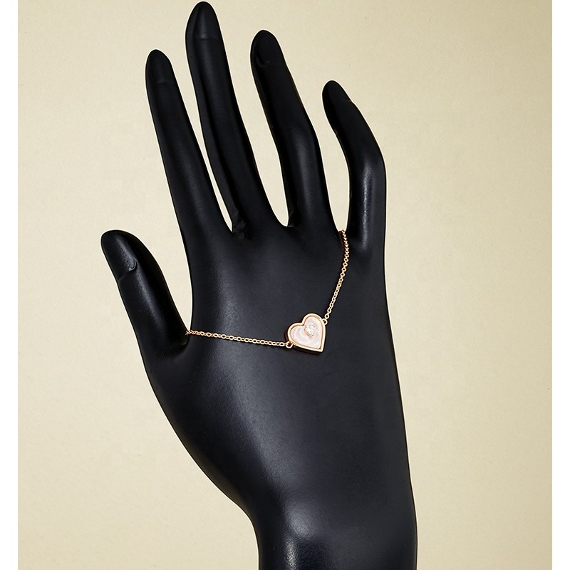 Shell Heart Charm - Mother's Day Gift Rose Gold