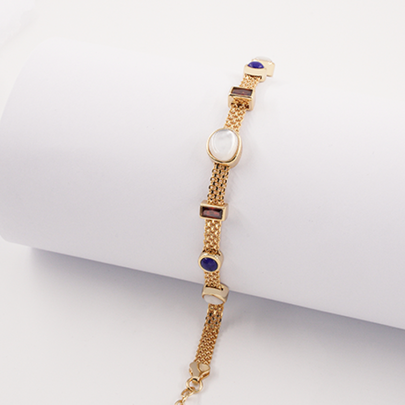 Multi-Gemstone Bracelet - S925 Silver Luxurious