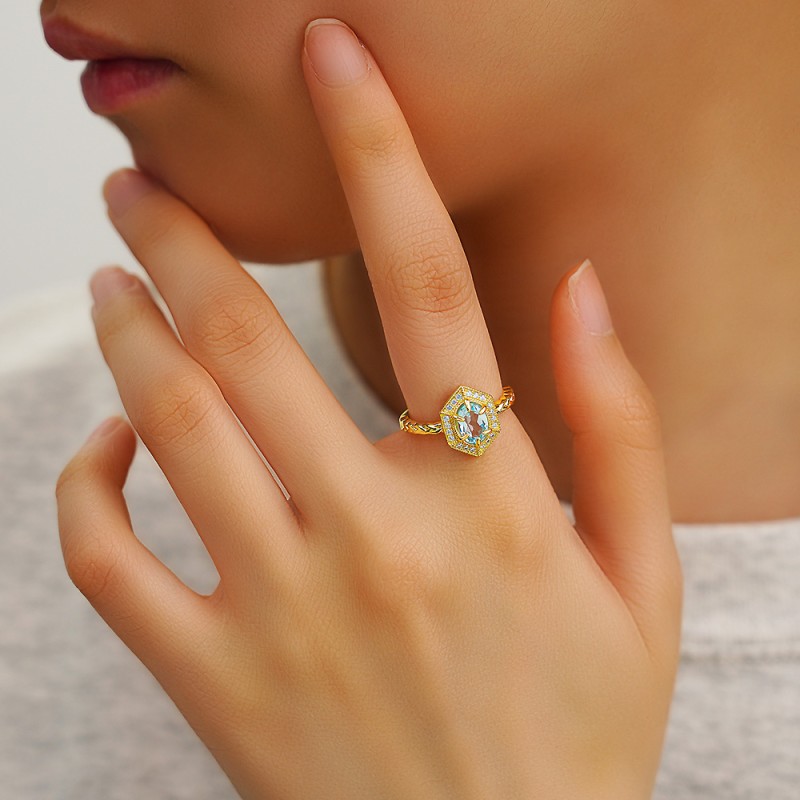 Multi-Color Zircon Ring - S925 Ins Style