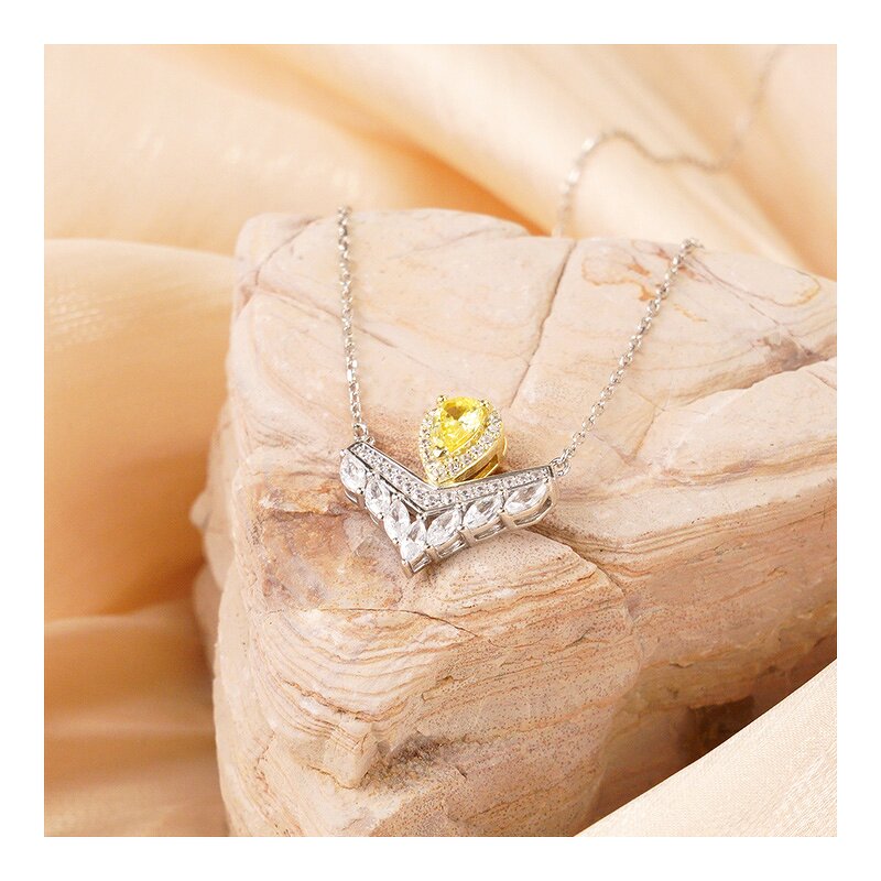 Jewelry Set - Water Drop Yellow Zircon Fast Delivery