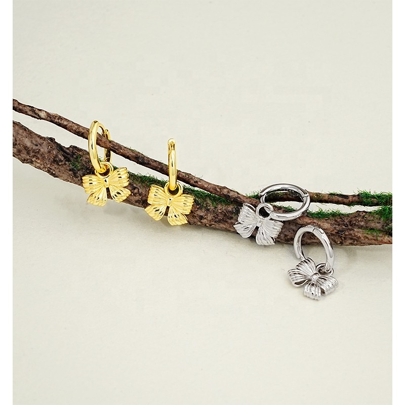 Bow Tie Hoop Earrings - Upscale 18K Gold Plated