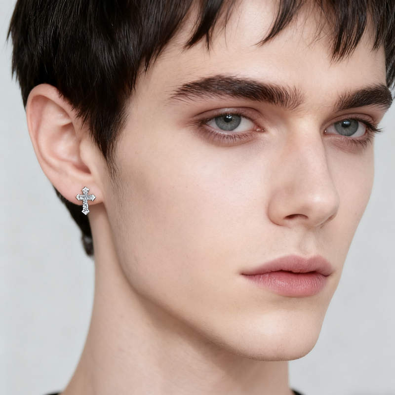 Moissanite Stud Earrings - Hypoallergenic Punk