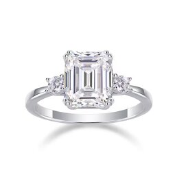 Moissanite Wedding Ring - 3CT Emerald Cut Factory
