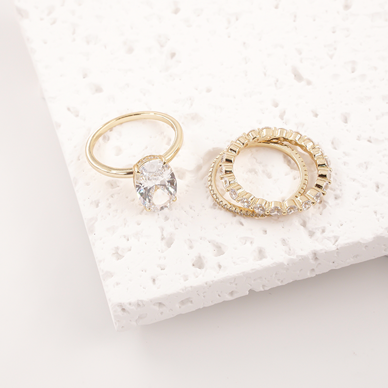 Stack Ring Set - Custom Statement 18k Gold