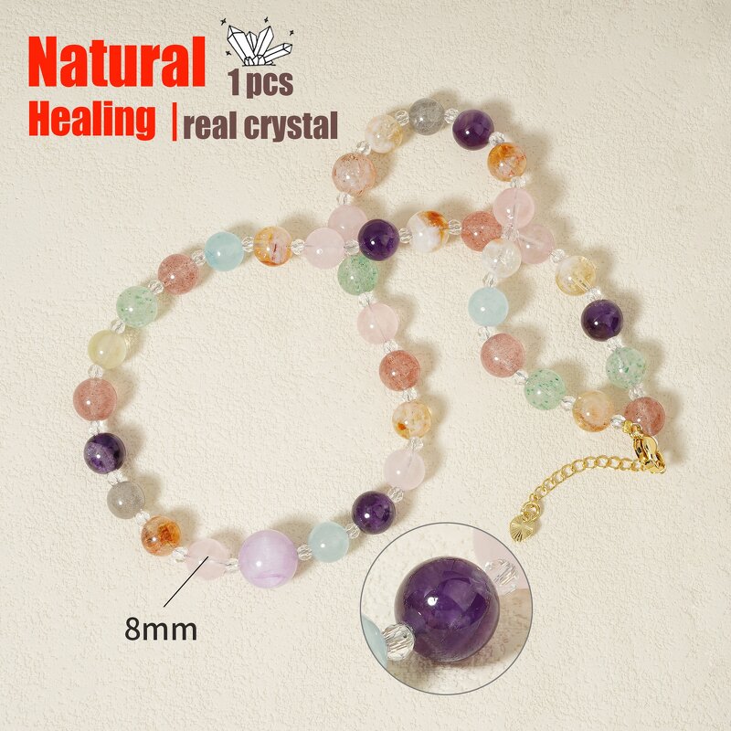 Crystal Necklace - Bohemian Quartz Colorful
