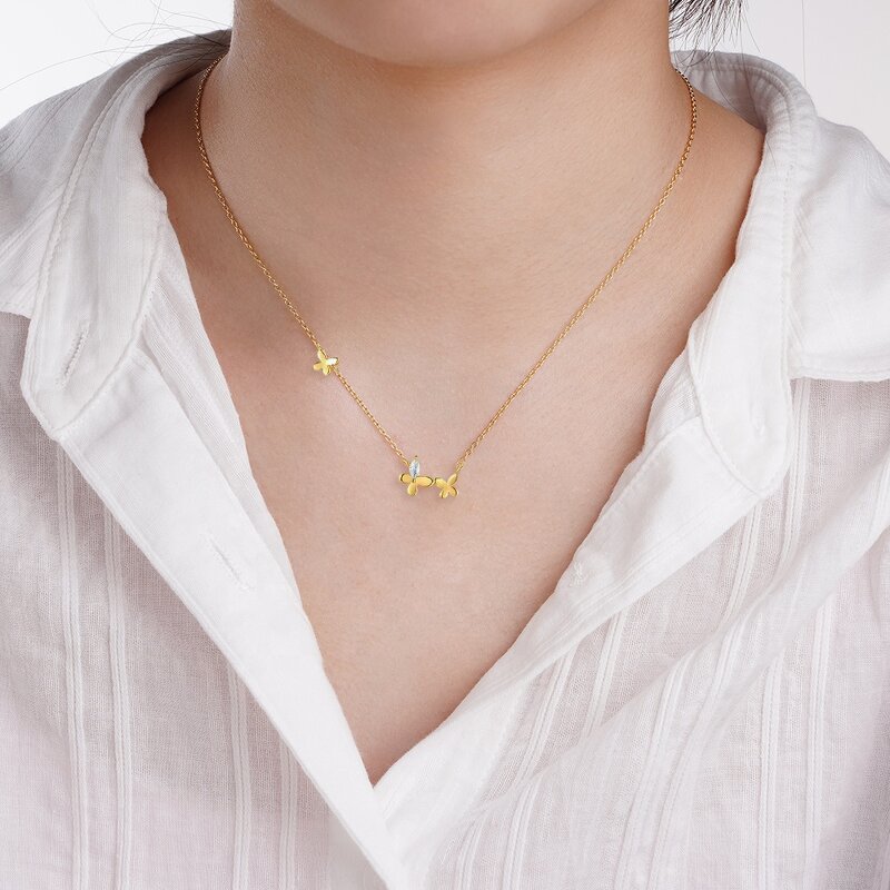 Butterfly Necklace - 18K Gold Plated New Design