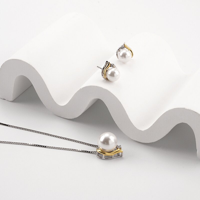 Pearl Jewelry Set - Custom Two Color Natural