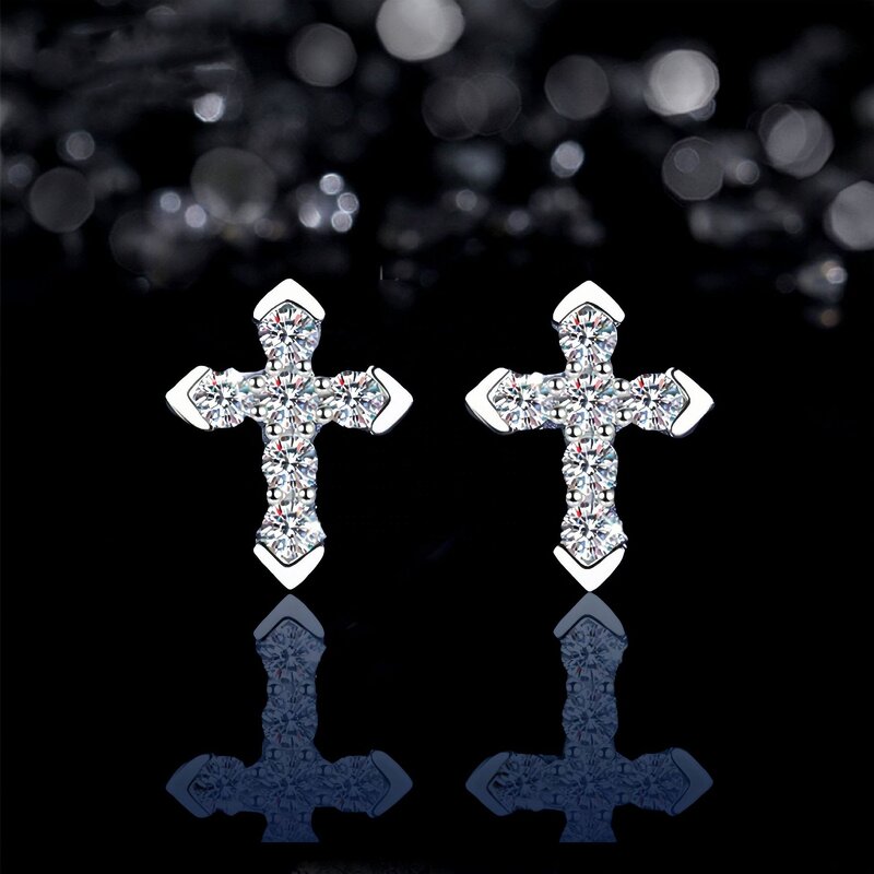 Moissanite Stud Earrings - Hypoallergenic Punk