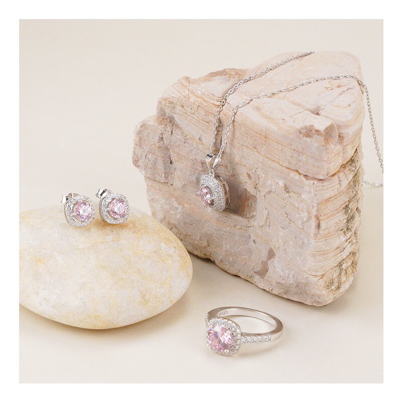 Wedding Jewelry Set - Custom Pink Zirconia Factory