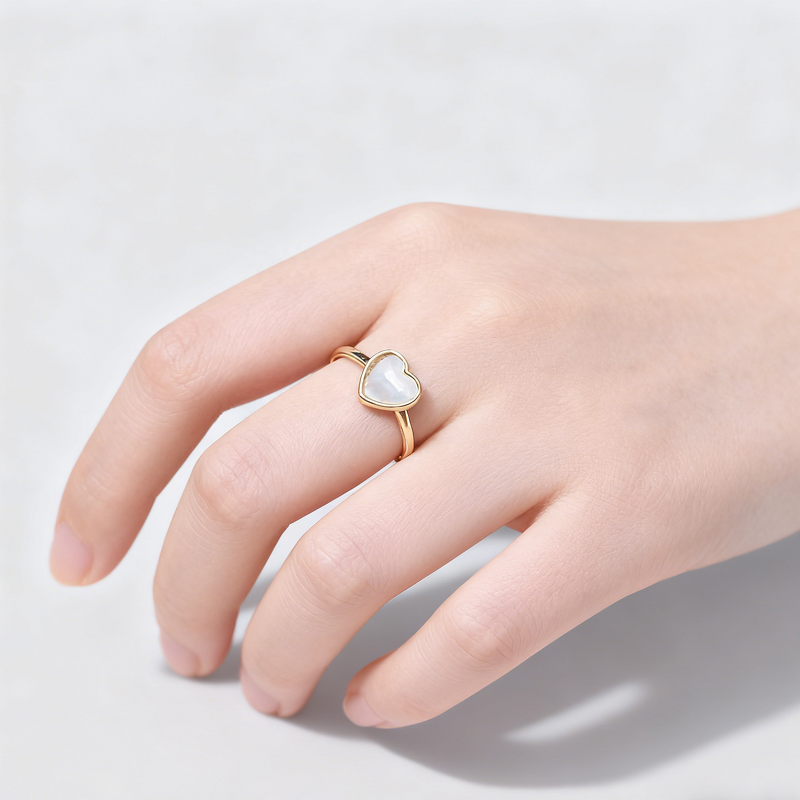 Cocktail Ring - 925 Sterling Silver Mother of Pearl