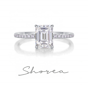 Moissanite Ring - Vvs1 Emerald Cut Factory