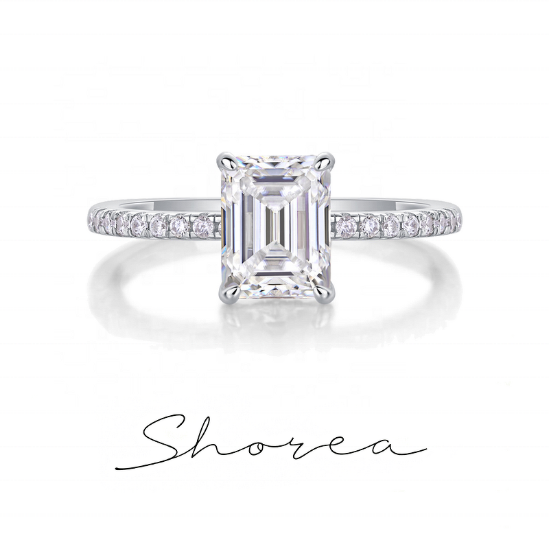 Moissanite Ring - Vvs1 Emerald Cut Factory