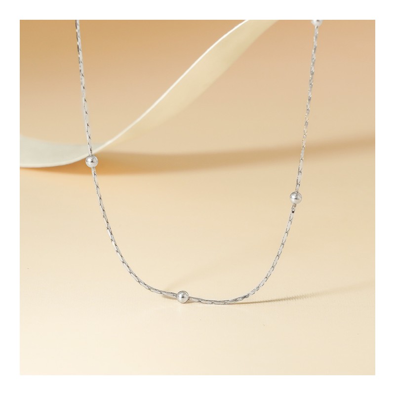 Snowflake Necklace - Bead Collarbone Chain Versatile