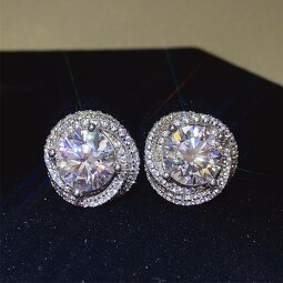 Moissanite Stud Earrings - Engagement 3ct Factory
