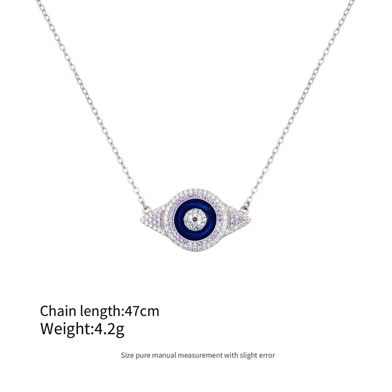 Evil Eye Necklace - Enamel Iced Out Statement