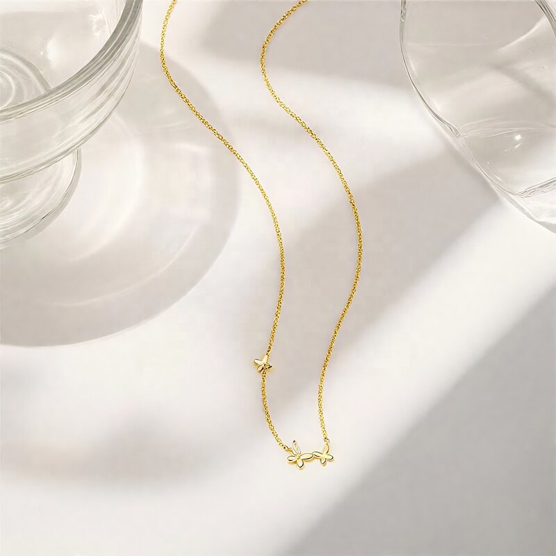 Butterfly Necklace - 18K Gold Plated New Design