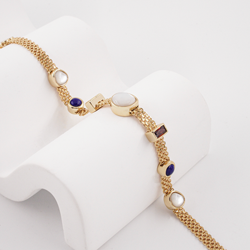 Multi-Gemstone Bracelet - S925 Silver Luxurious
