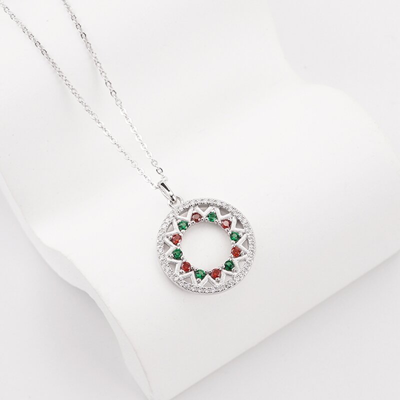 Jewelry Set - Dainty Hollow Circle Rhodium