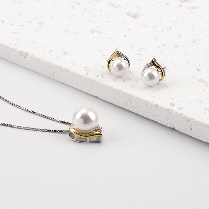 Pearl Jewelry Set - Custom Two Color Natural