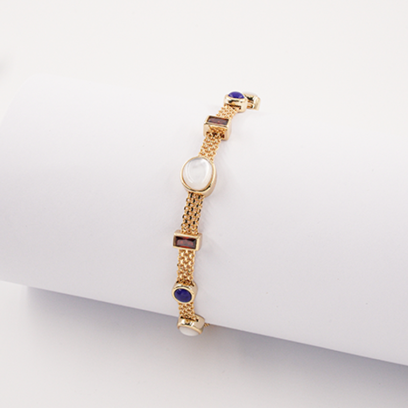 Multi-Gemstone Bracelet - S925 Silver Luxurious