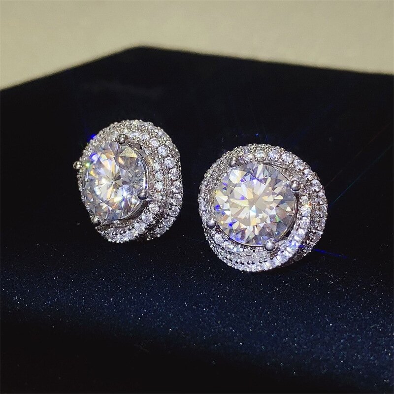 Moissanite Stud Earrings - Engagement 3ct Factory