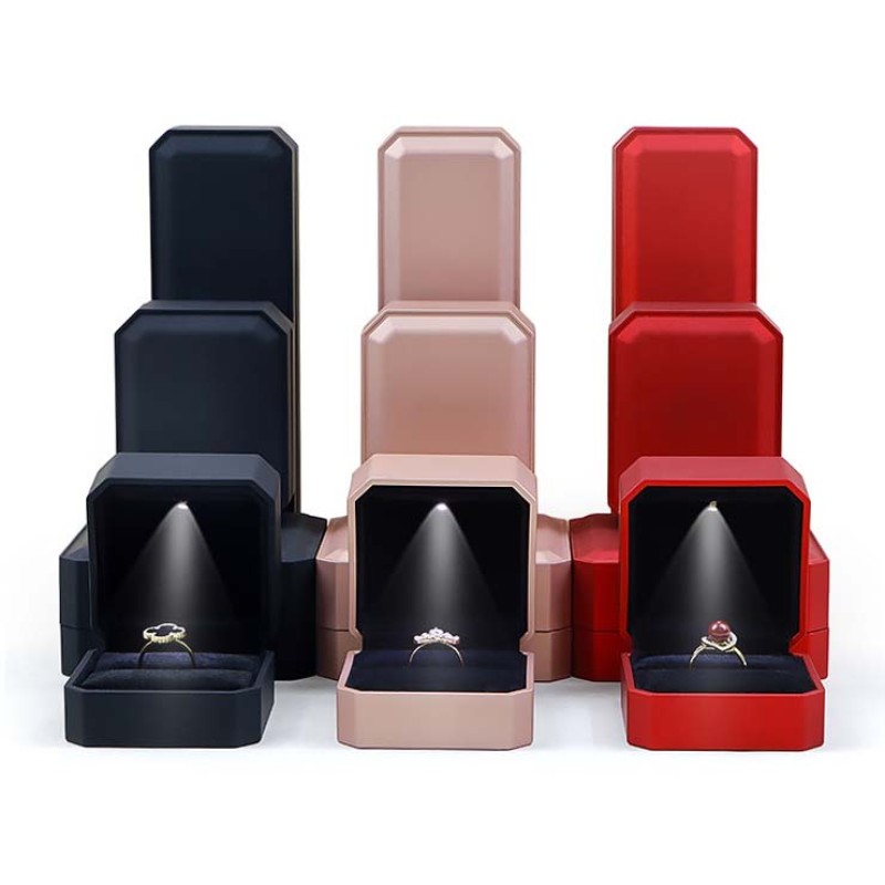 Velvet Jewelry Box - Custom Logo with Light