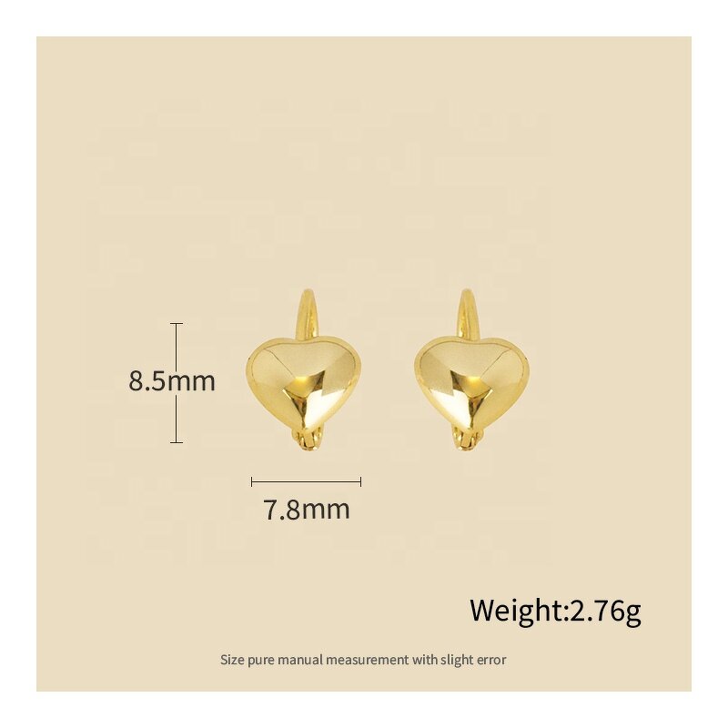 Heart Hoop Earrings - Class Minimalist 14K Gold