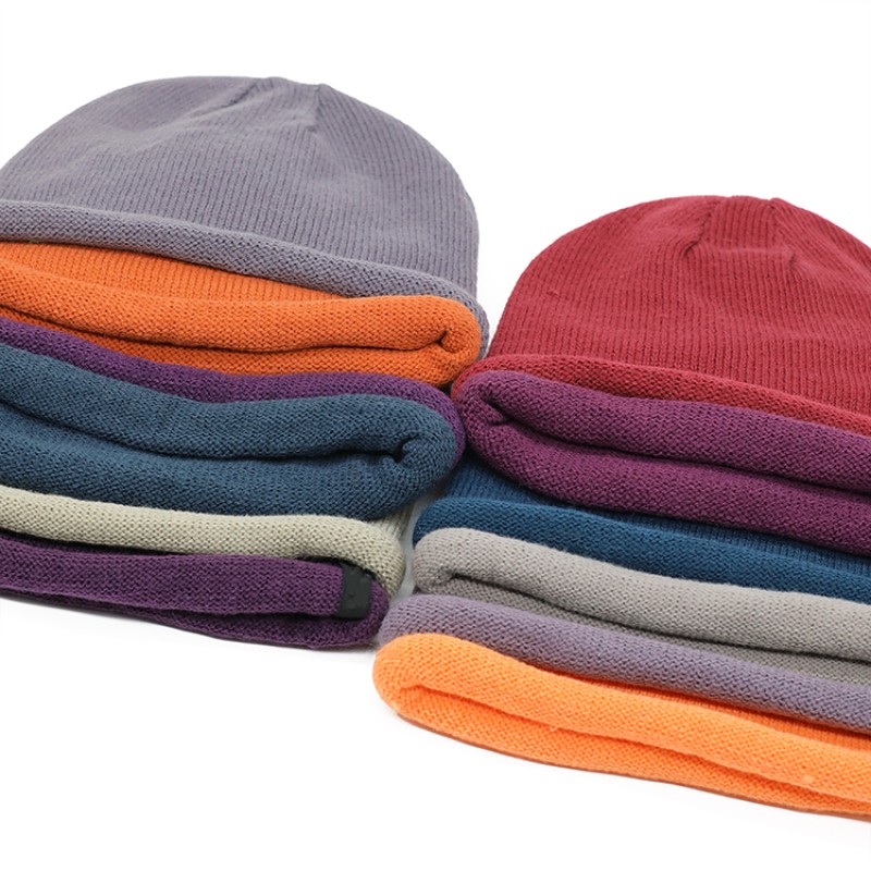 Knitted Beanie Manufacturer - Men's Two Tone Custom