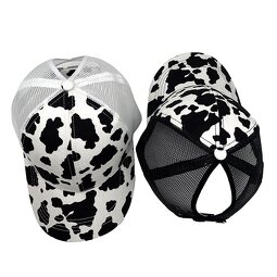 Trucker Hat Manufacturer - Cow Print Ponytail Design