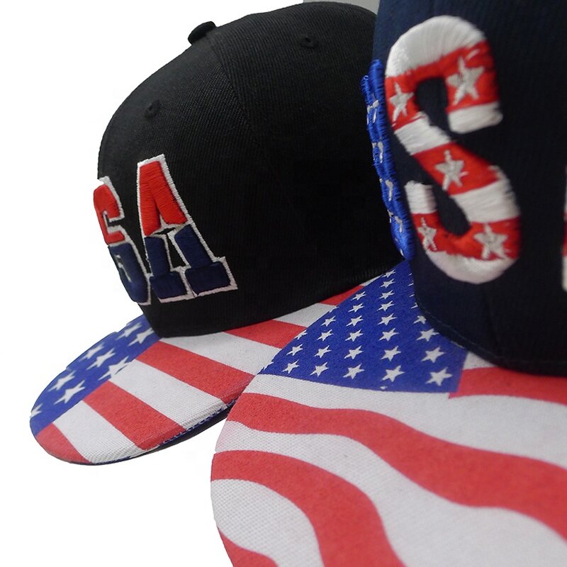 Baseball Cap Manufacturer - Flat Brim Flag Custom