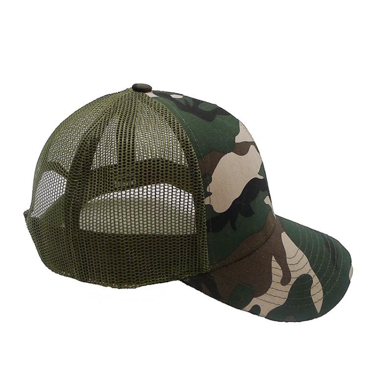 Camouflage Baseball Cap Manufacturer - Cotton Mesh Custom Logo