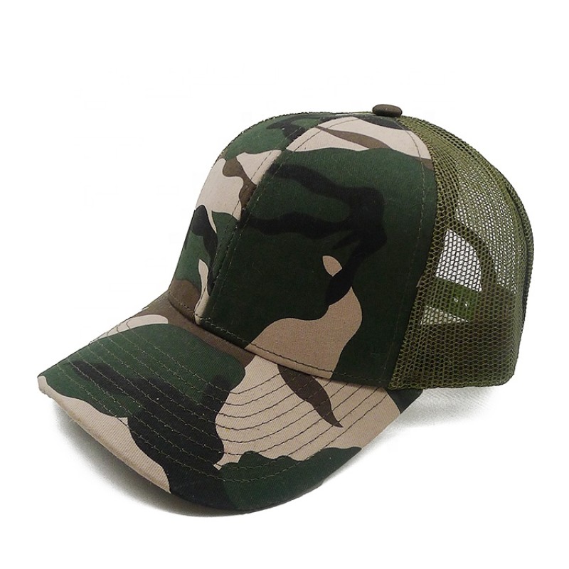 Camouflage Baseball Cap Manufacturer - Cotton Mesh Custom Logo