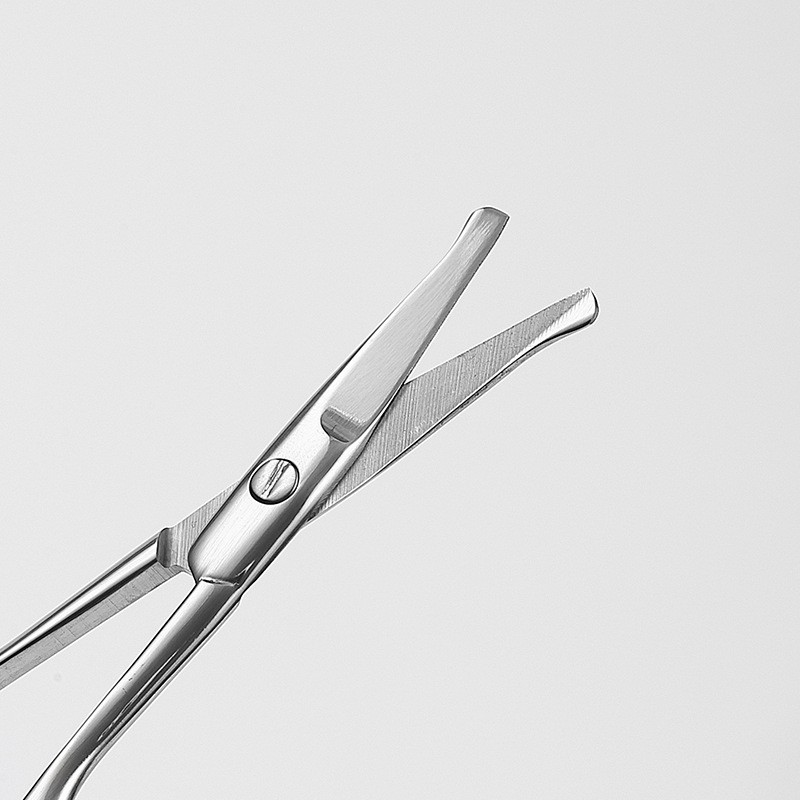Spot Full Edge Mirror Polishing Stainless Steel Safety Nose Hair Scissors Beauty Scissors