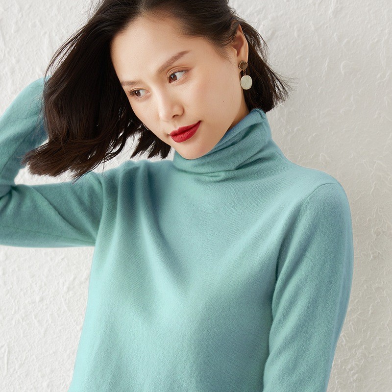 Wool Blended Sweater - Loose Turtleneck Factory