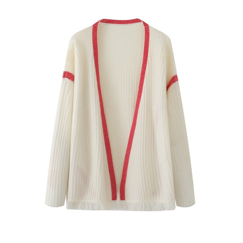 Knitted Cardigan - Women's Vintage V-Neck