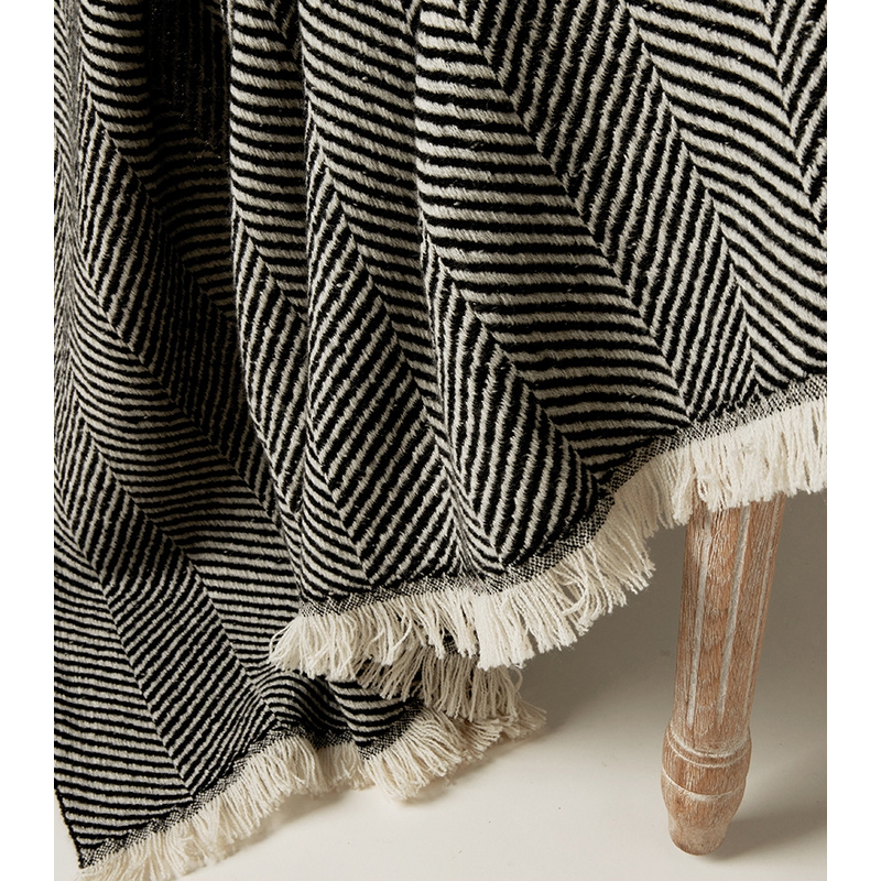 Wool Check Scarf - Autumn Winter Warm Factory