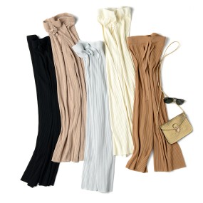 Wide Leg Pants - Korea Style Ribbed Factory